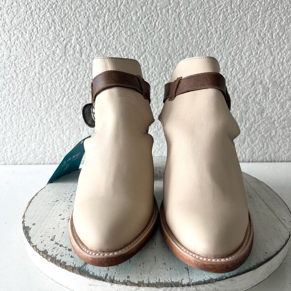 Lane HIGH NOON Cowboy Booties Putty Western Cowgirl Ankle Boots Sandals Size 8.5 - Picture 6 of 10